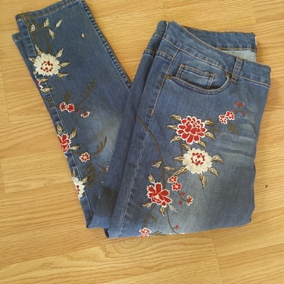 sandpiper embroidered jeans
